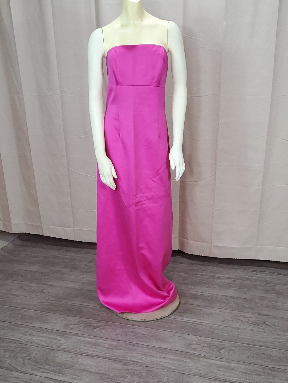 Strapless Evening Gown in Bright Pink